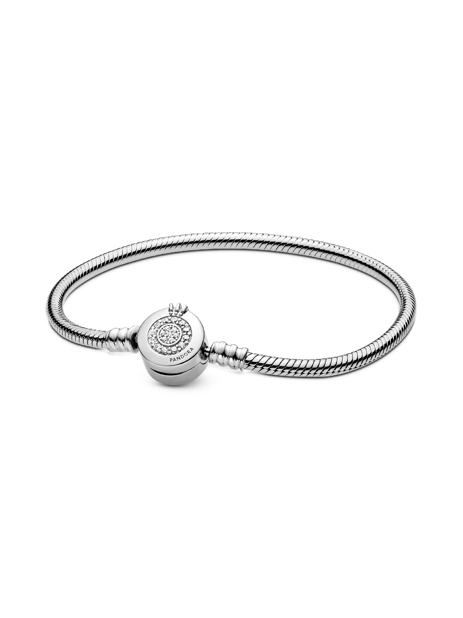 Pulseira Malha Snake "O" Coroado Brilhante