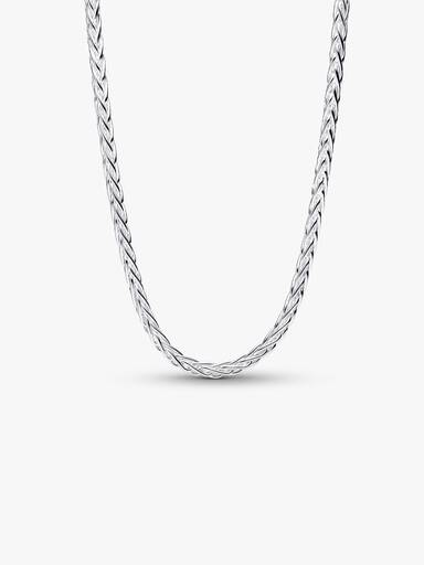 Colar de Corrente Espiga Fecho Pavé