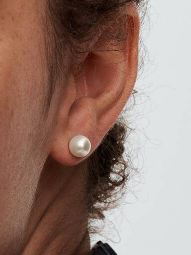 Brincos Stud Earrings Treated Freshwater Cultured Pearl 7mm