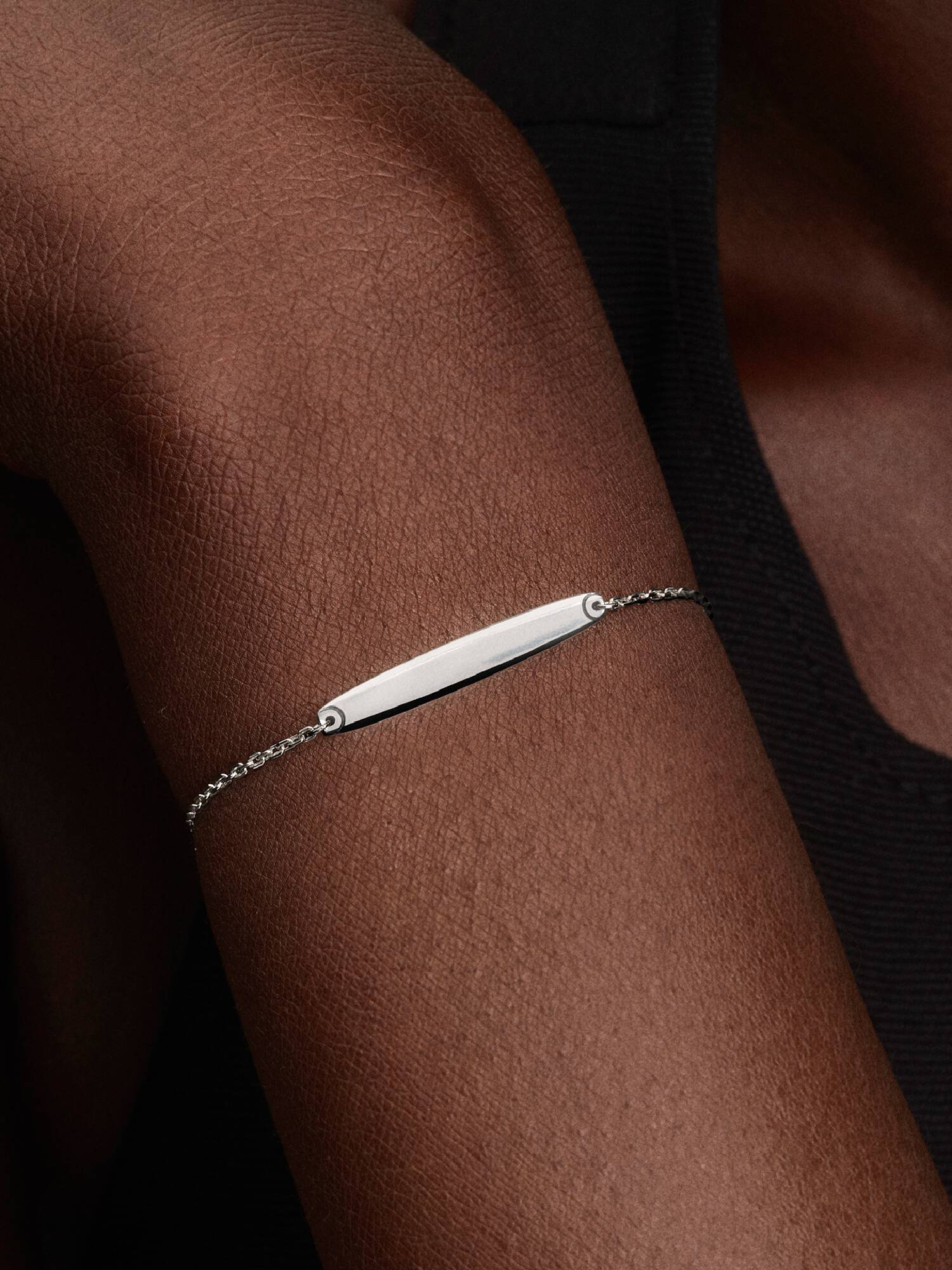 Pulseira de Corrente com Barra Gravável