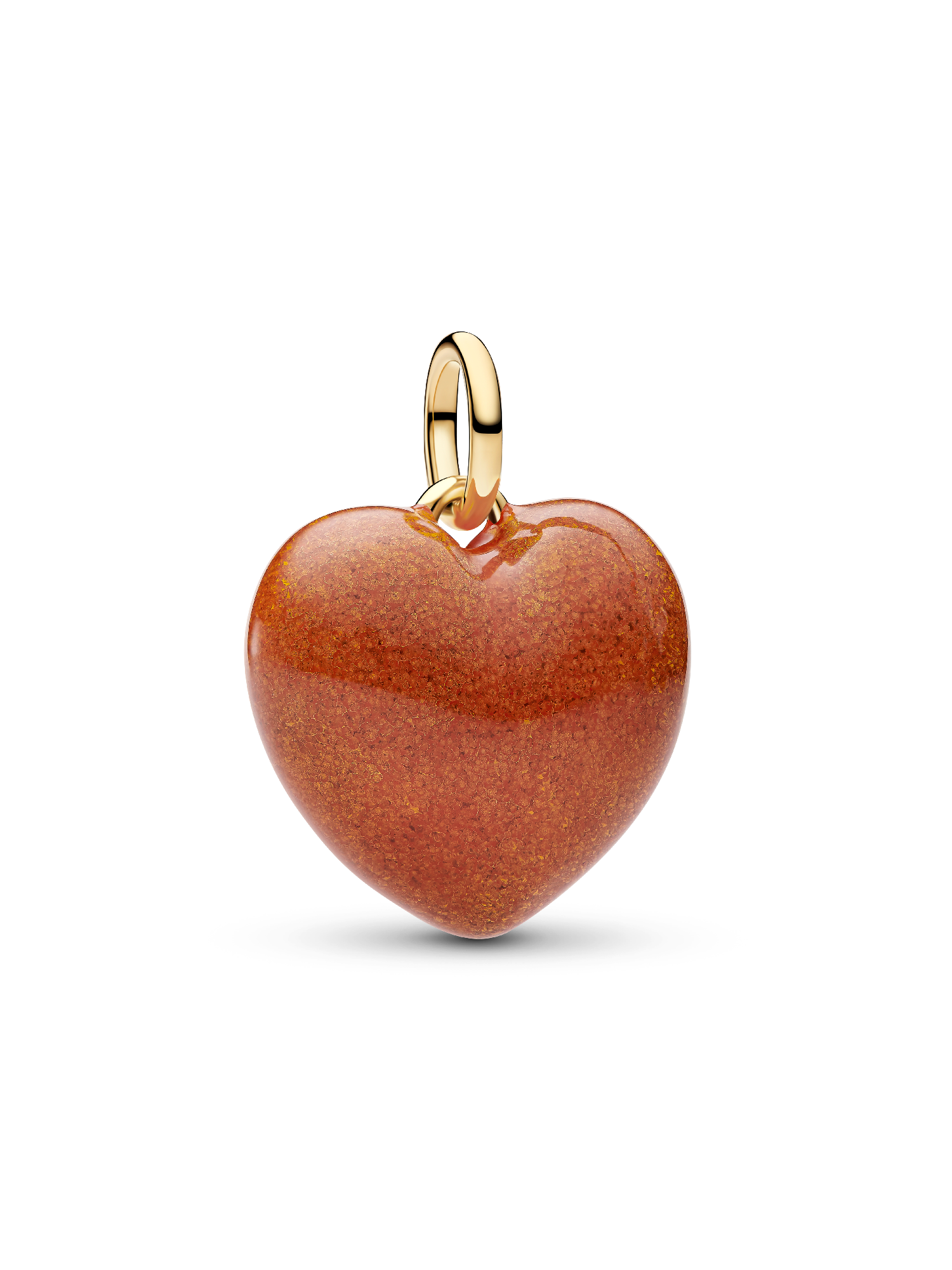 Conta Pendente Coração Insuflado Laranja