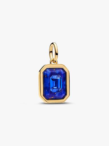 Conta Pendente Hexágono Azul Celestial