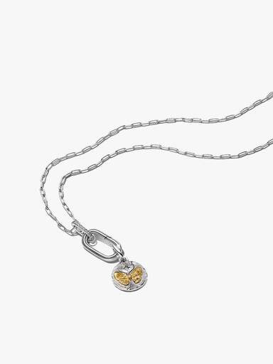 Conjunto de Colar Medalhão Borboleta