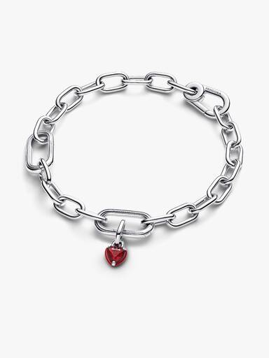 Mini-conta Pendente Coração Chakra Vermelho