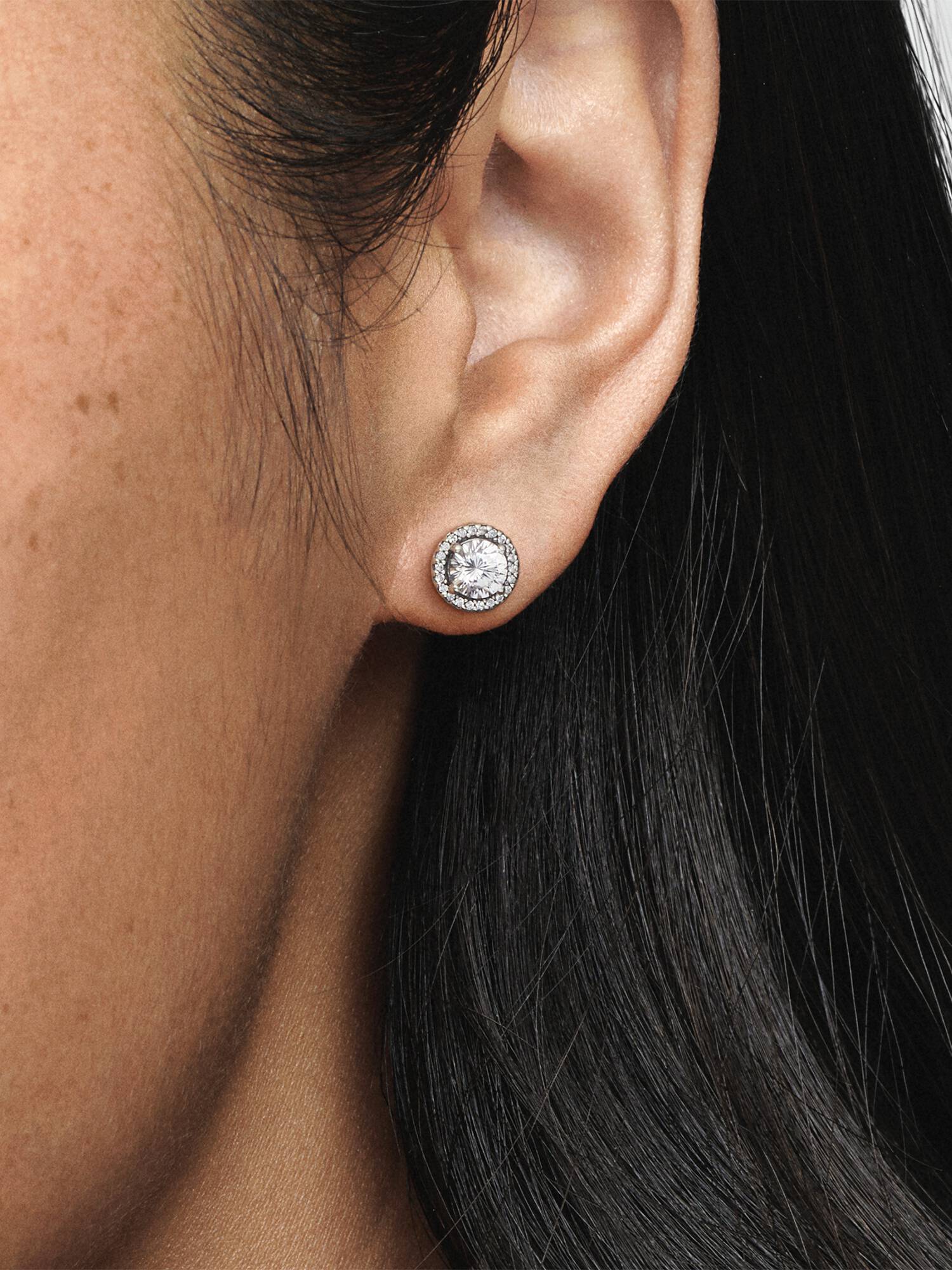 Brincos Espigão Redondos Brilhantes