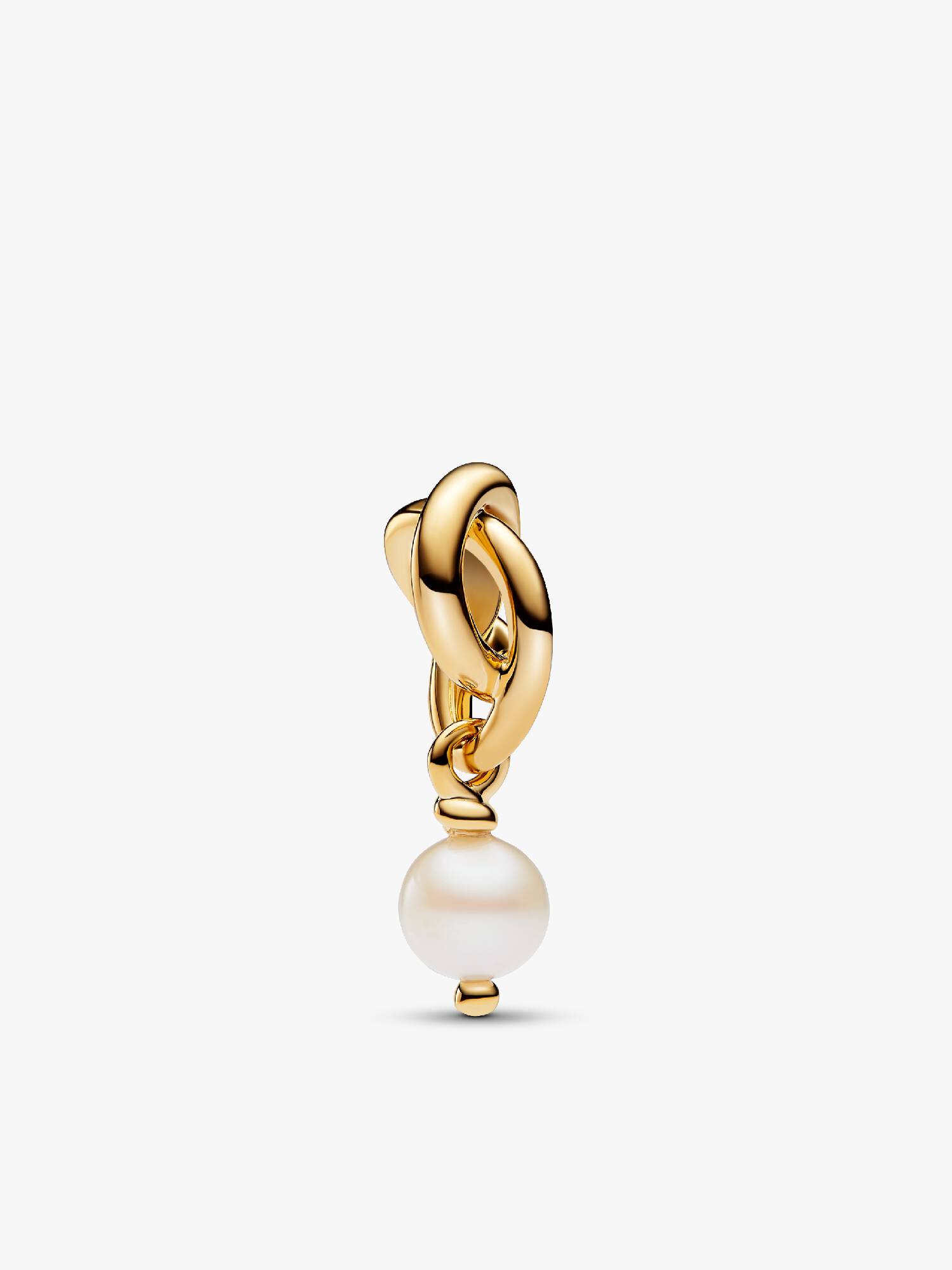 Conta Pendente Círculo da Eternidade Pérola de Cultura Revestimento de ouro 14k