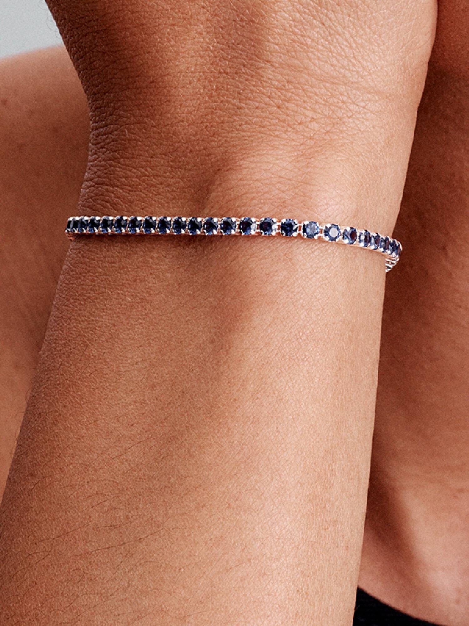 Pulseira de Ténis Azul Cintilante