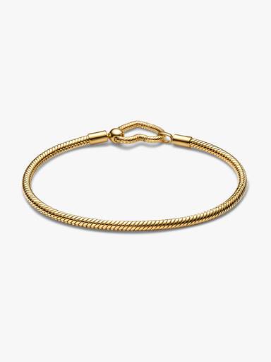 Pulseira Malha Snake Fecho Coração