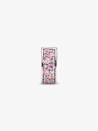 Clip Pavé Cor-de-Rosa Pandora Rose