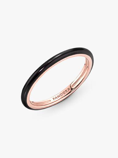 Anel Esmalte Preto Pandora ME