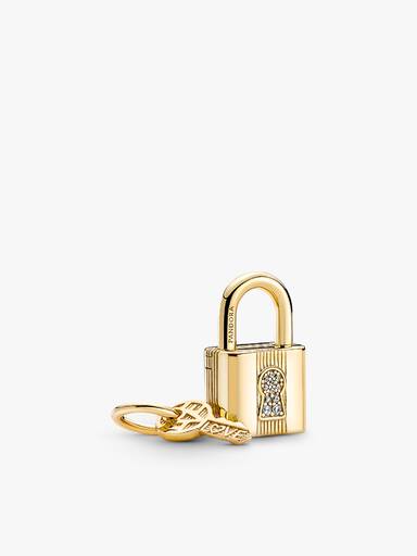Conjunto Colar e Conta Pendente Cadeado & Chave