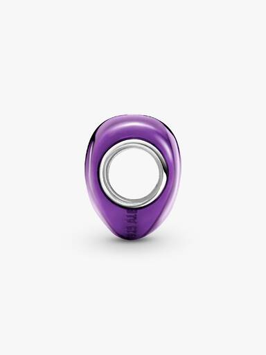 Conta Coração Roxo Metalizado