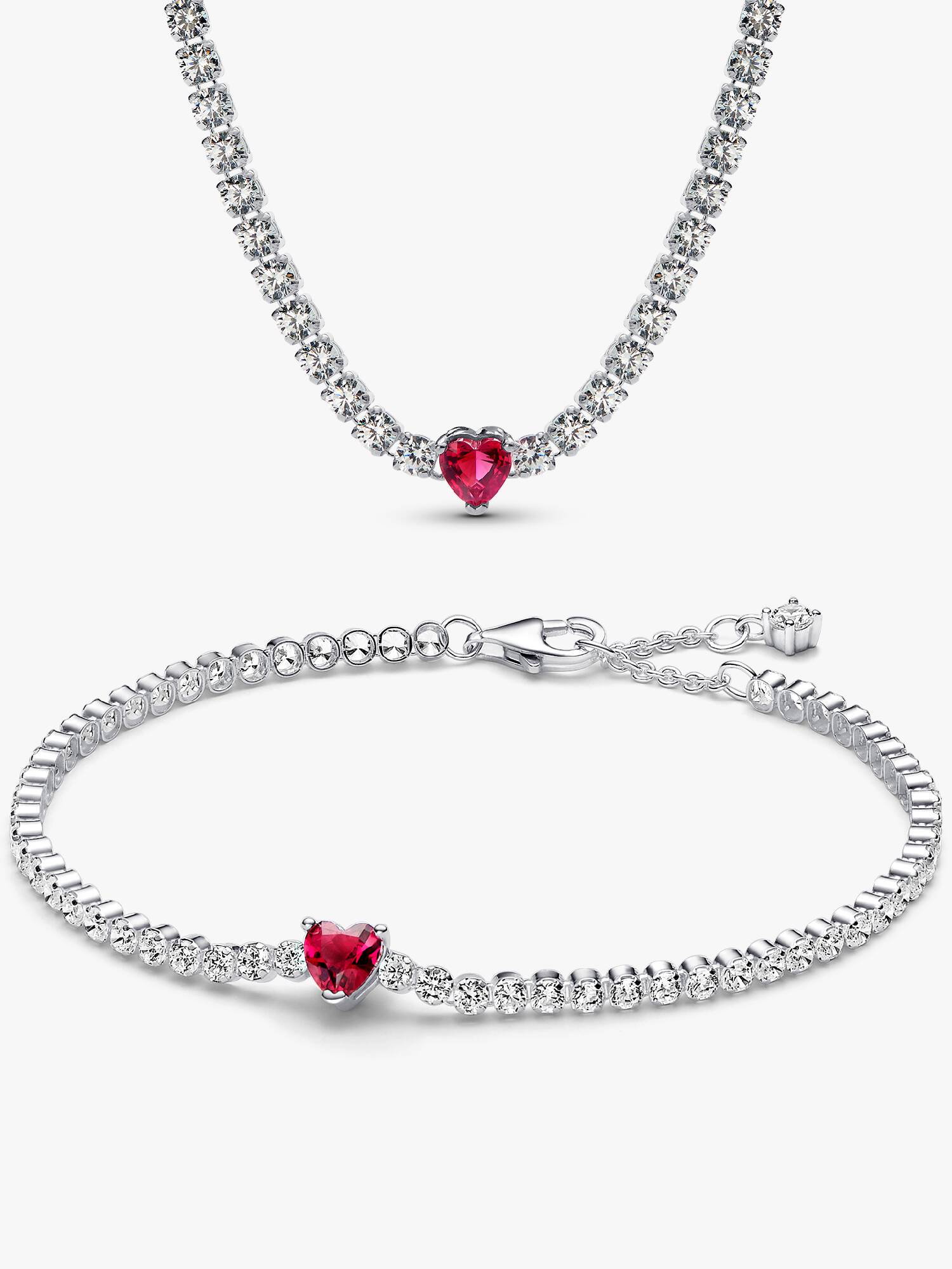 Gift Set Gargantilha e Pulseira de malha Coração
