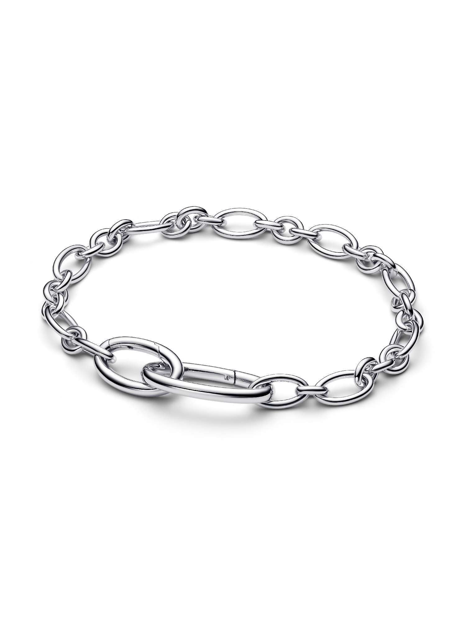 Pulseira de Corrente de Elos Ovais de Abrir