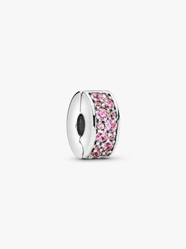 Clip Pavé Cor-de-Rosa Pandora Rose