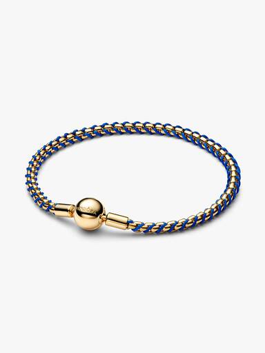 Pulseira Corrente Caixa Cordão Azul