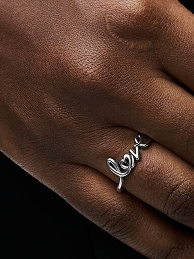 Anel Amor Escrito à Mão