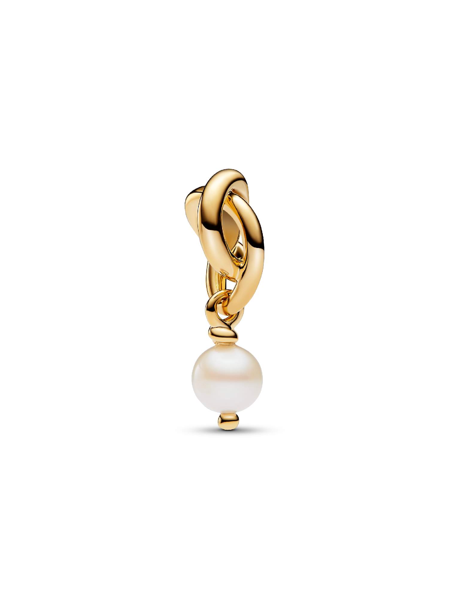 Conta Pendente Círculo da Eternidade Pérola de Cultura Revestimento de ouro 14k