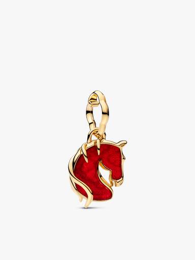 Conjunto de Pulseira Vidro Murano Vermelho e Cavalo de Fogo