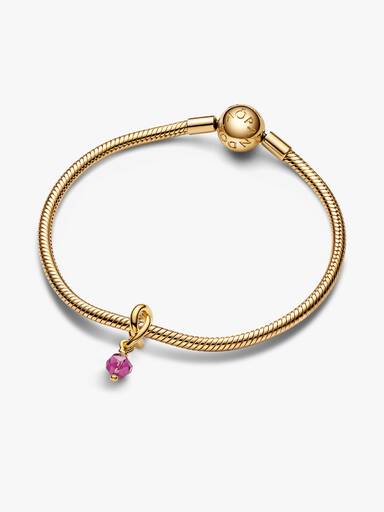 Conta Pendente Círculo da Eternidade Facetado Rosa