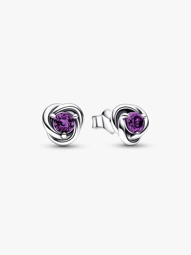Brincos Eternity Circle Roxo