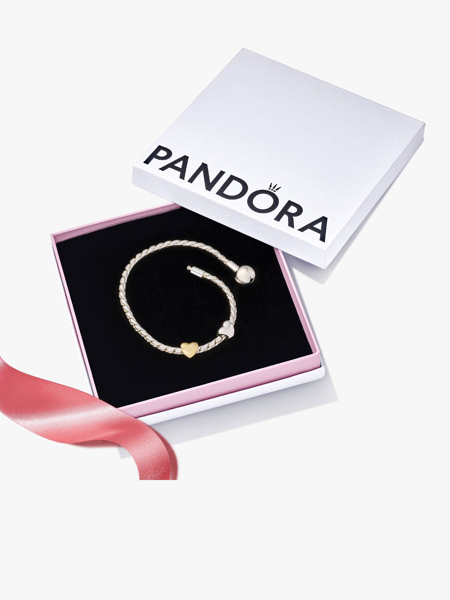 Conjunto de Presente Pulseira com Contas Mini Coração