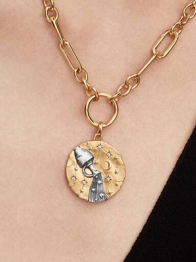 Conta Medalhão Grande Zodíaco Aquário