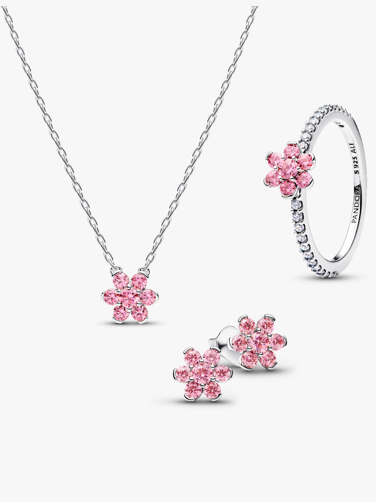 Conjunto de Presente Completo Flor Rosa Brilhante