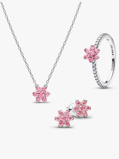 Conjunto de Presente Completo Flor Rosa Brilhante