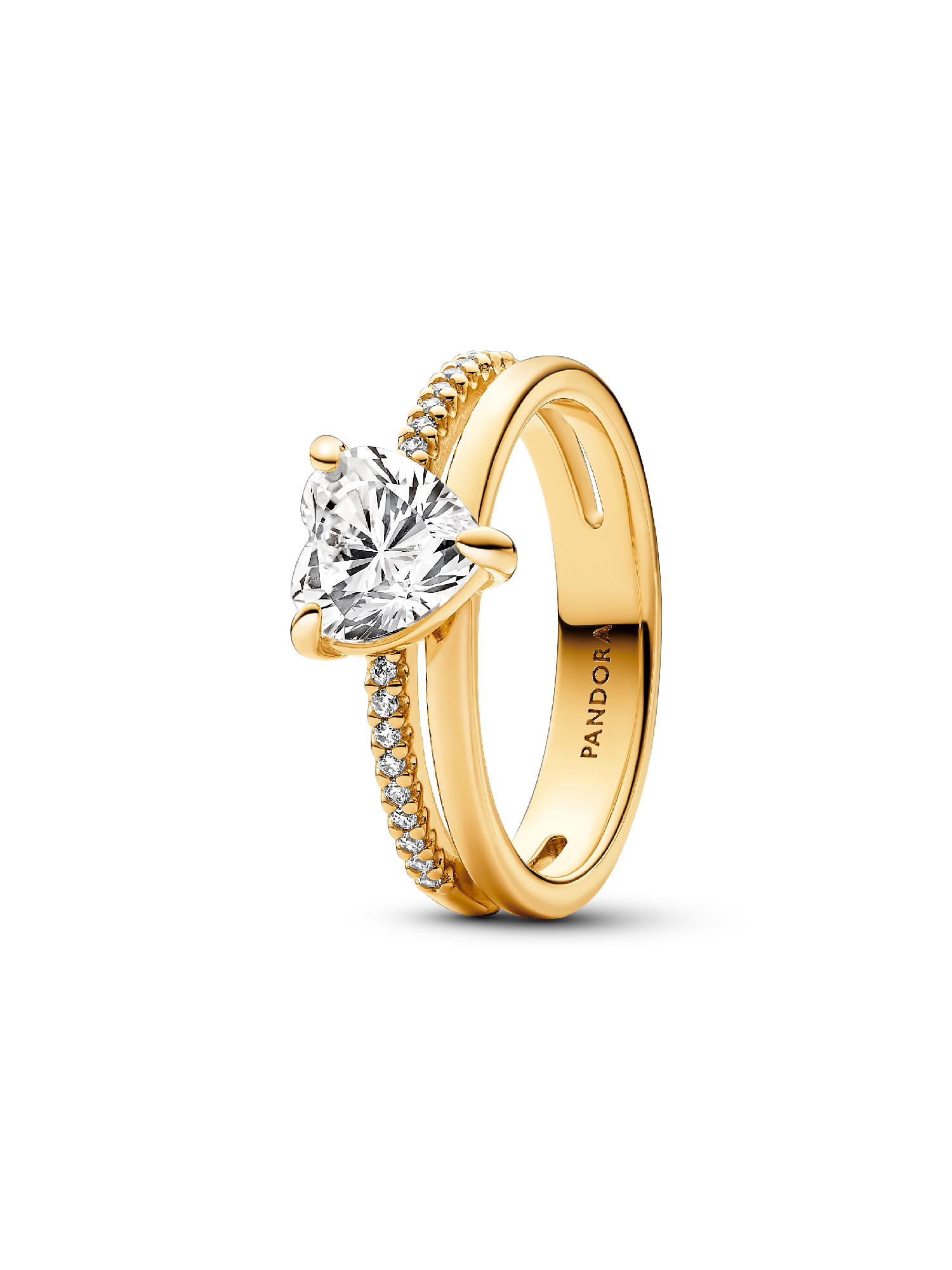 Anel Double Band Heart