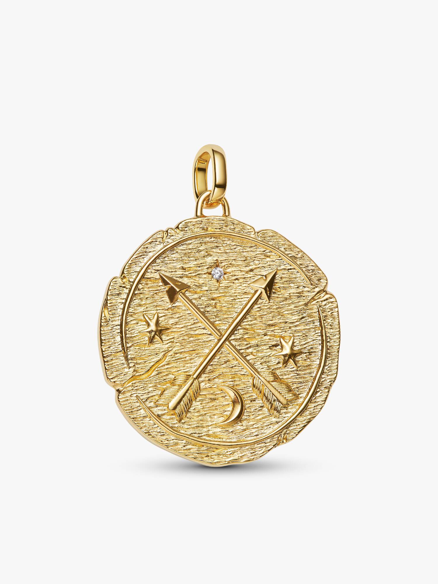 Conta Medalhão Grande Setas Cruzadas