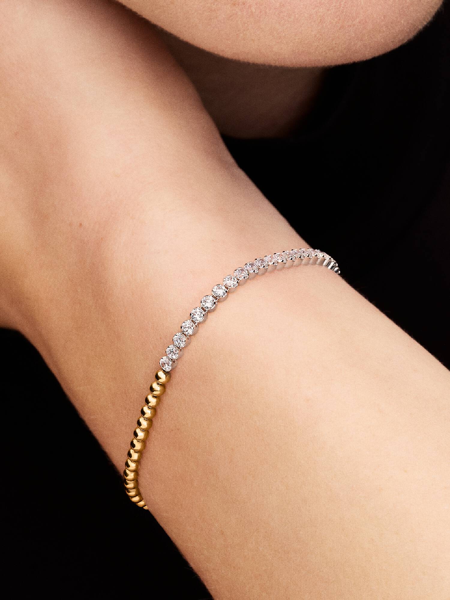 Pulseira de Ténis com Esferas