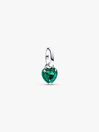 Mini-conta Pendente Coração Chakra Verde