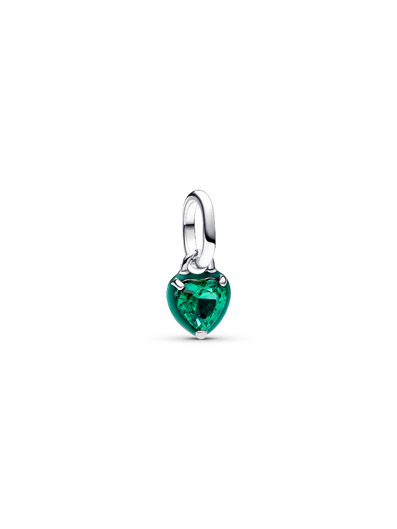 Mini-conta Pendente Coração Chakra Verde