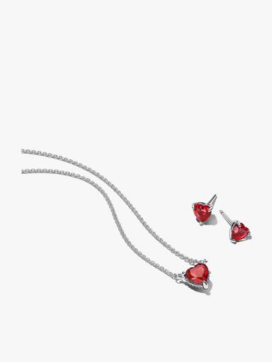 Conjunto de Presente Brilhante Coração Halo