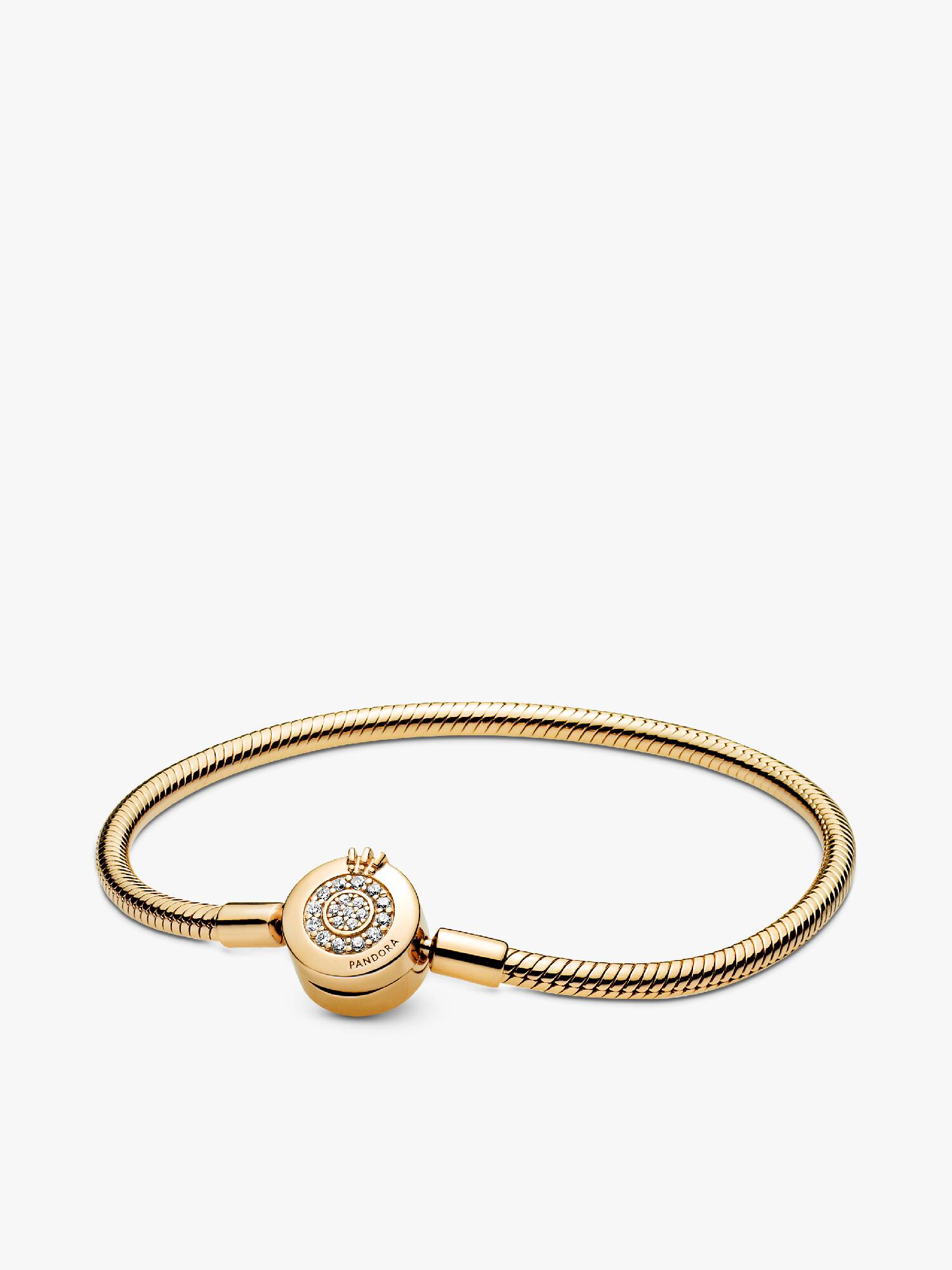 Pulseira Malha Snake "O" Coroado Brilhante