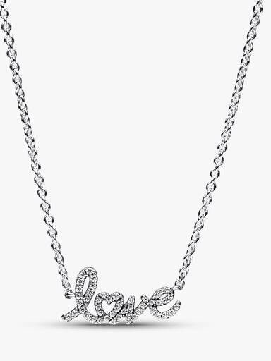 Colar Brilhante Amor Escrito à Mão