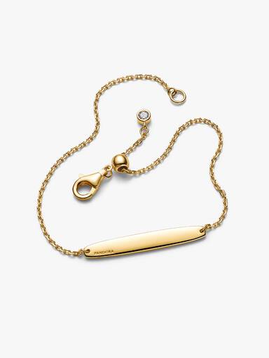 Pulseira de Corrente com Barra Gravável