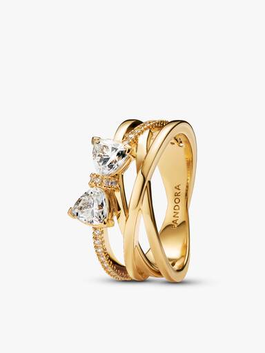 Conjunto de Joias Laço Brilhante Dourado