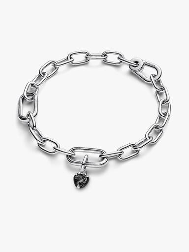 Mini-Conta Pendente Coração Chakra Preto Pandora ME
