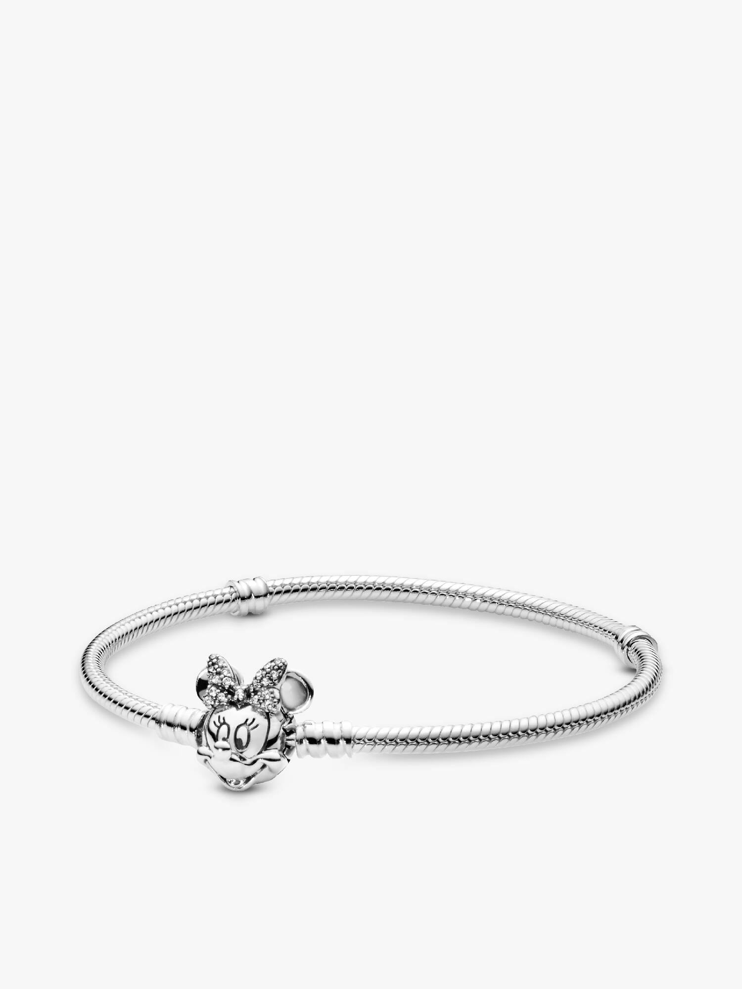 Pulseira de Malha Snake Fecho Minnie Pavé Disney Pandora Moments