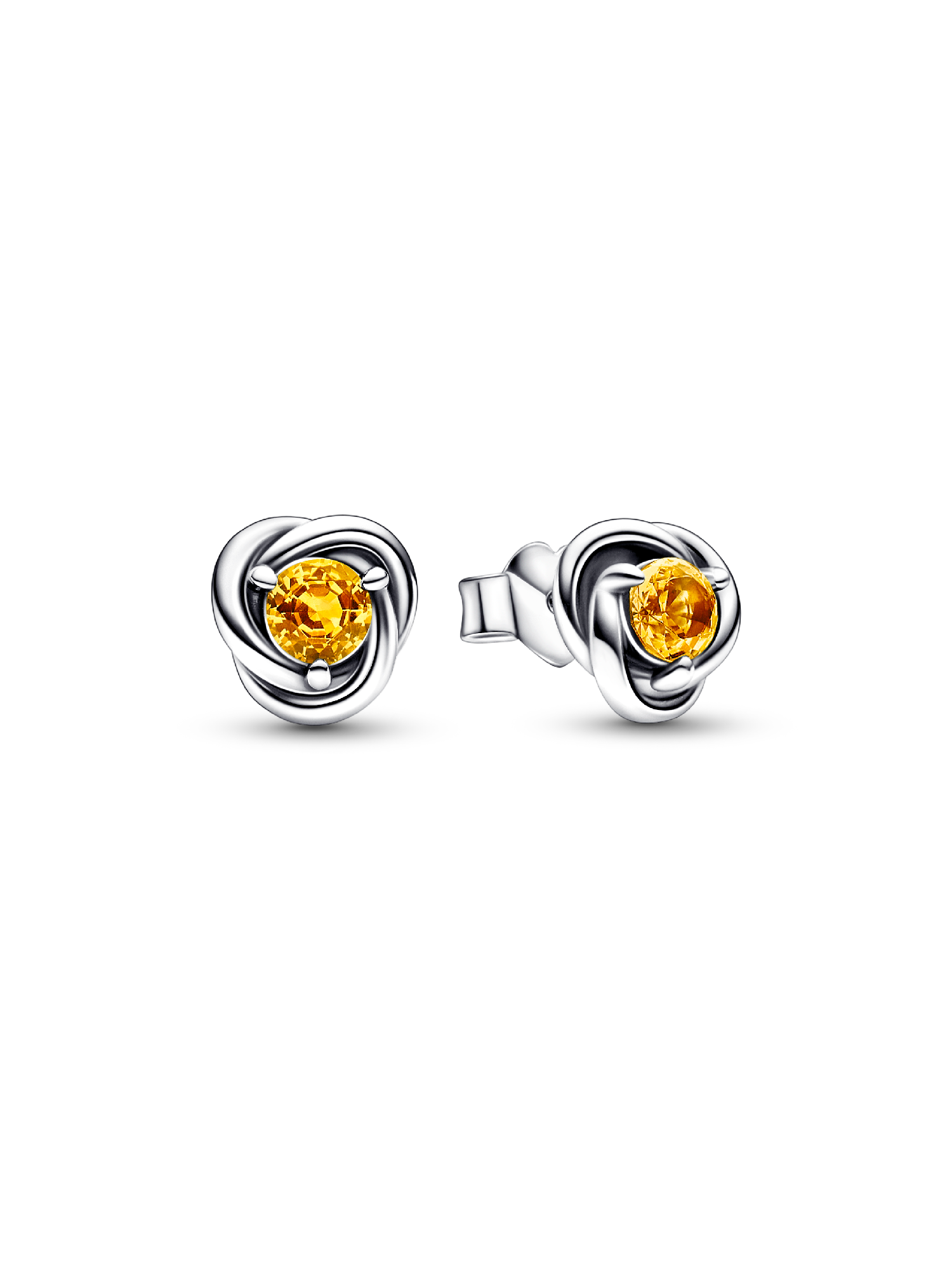 Brincos Eternity Circle cor de mel
