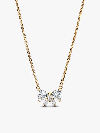 Conjunto de Joias Laço Brilhante Dourado