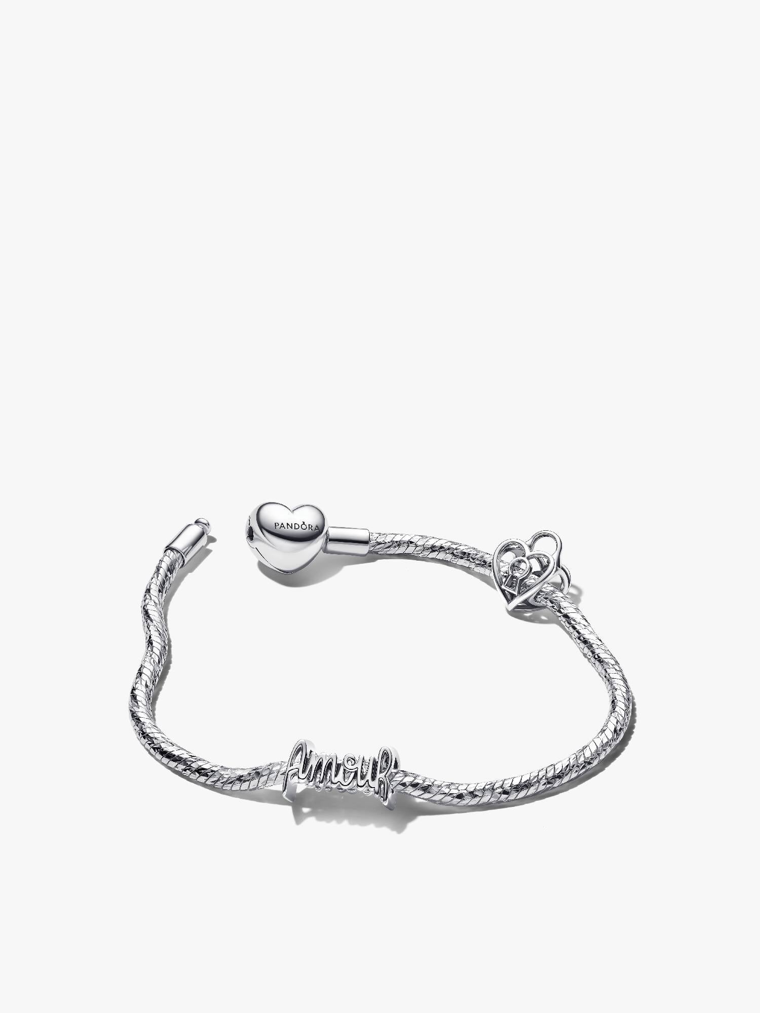 Conjunto de Pulseira Cadeado Amour e Coração