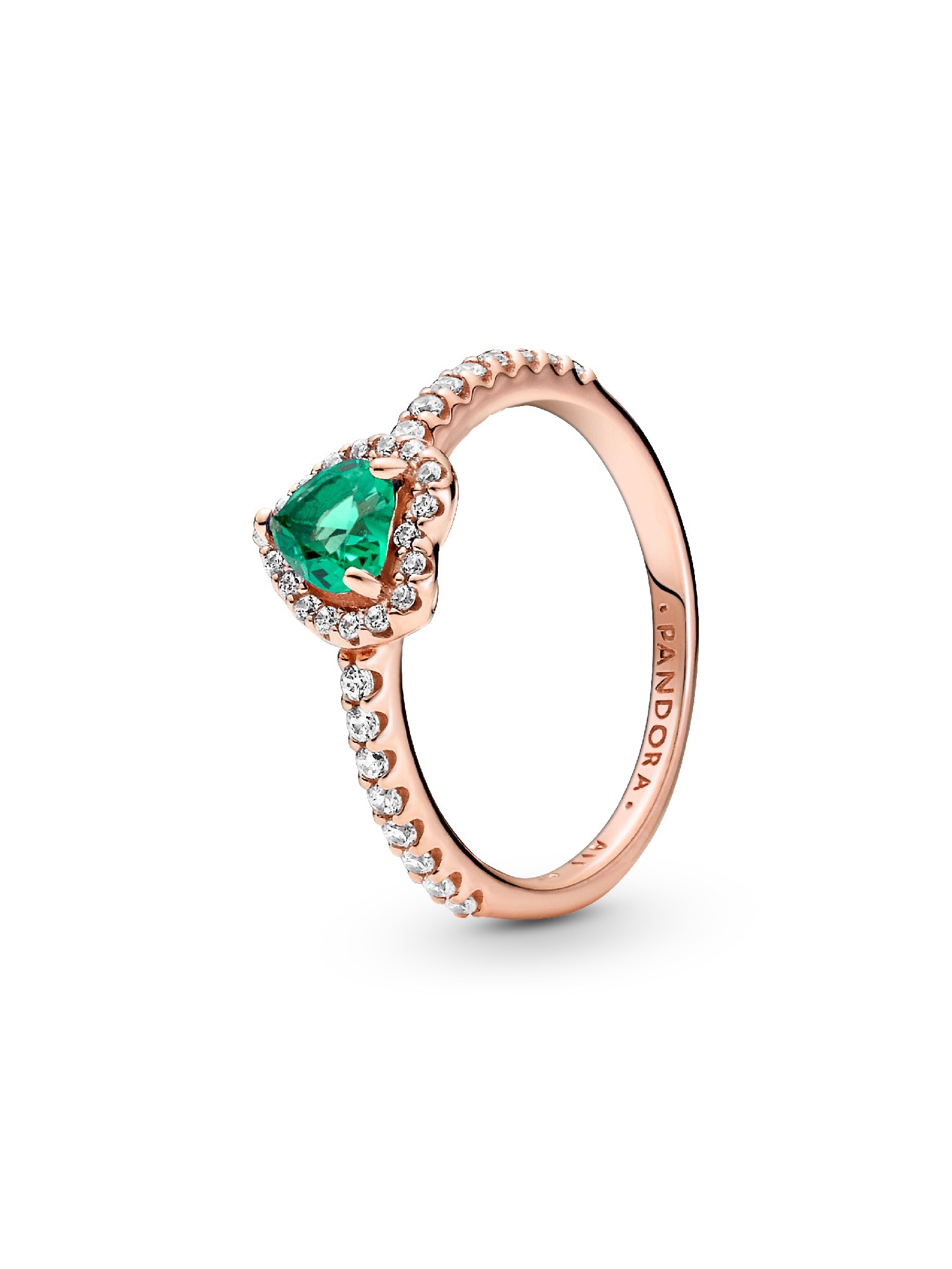 Anel Sparkling Elevated Heart