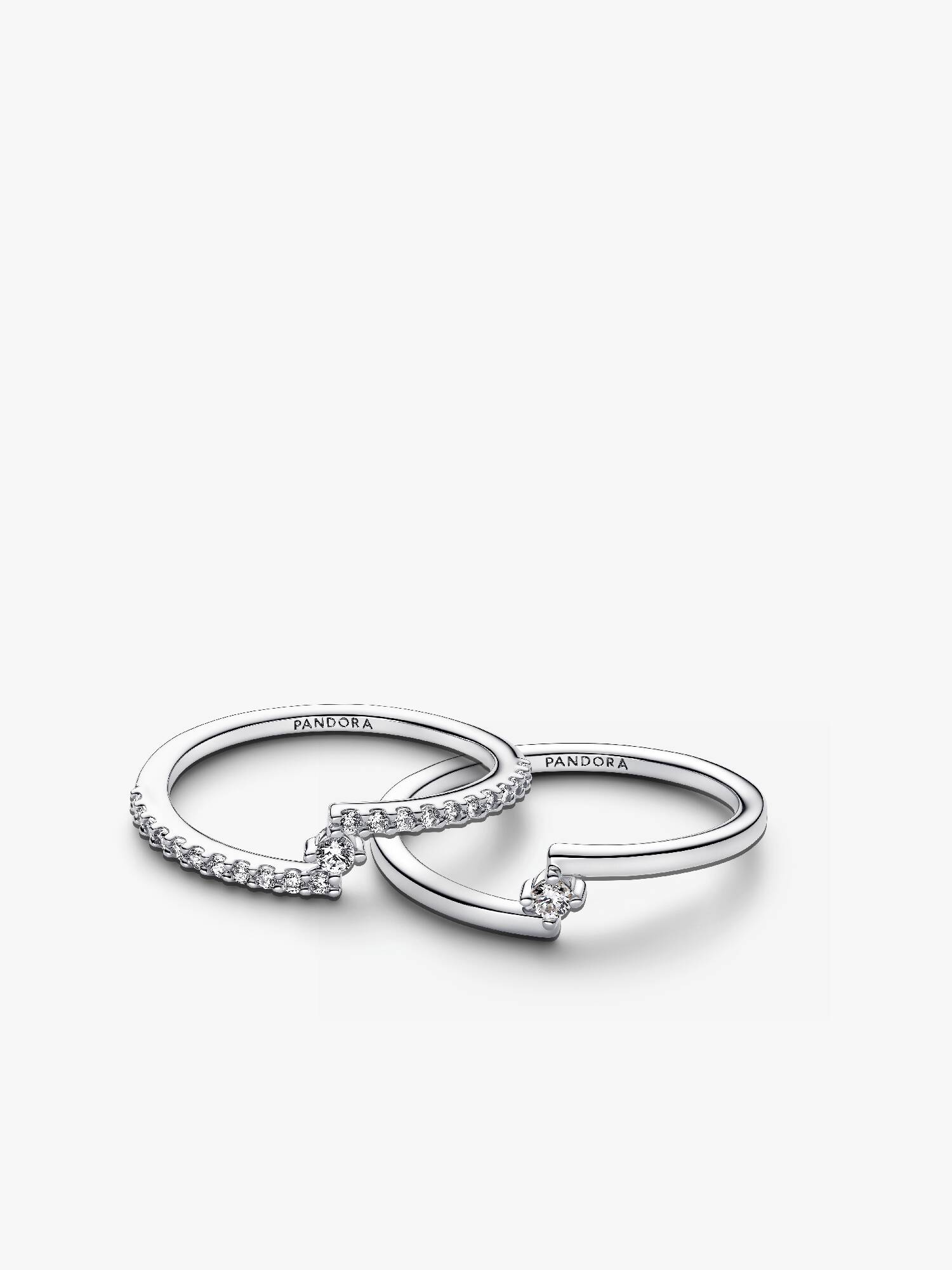 Conjunto de Presente Anéis Divididos Brilhantes