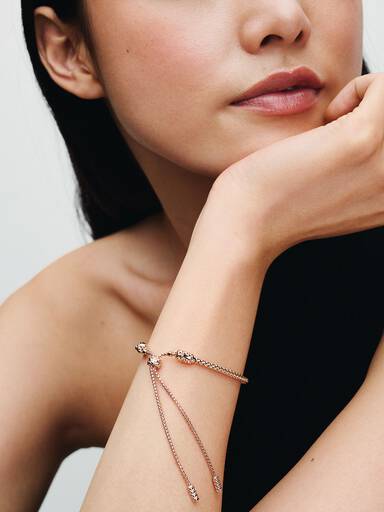 Pulseira Deslizante Corrente Cravejada