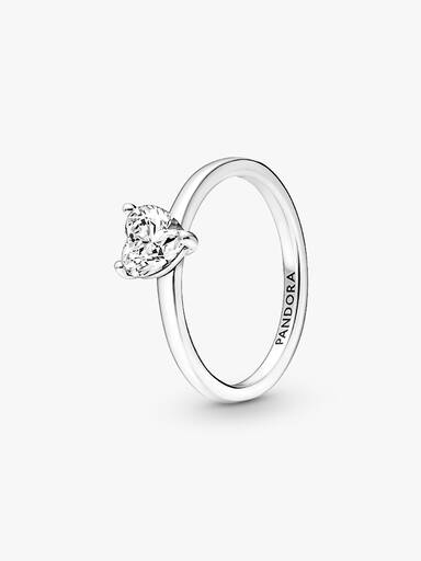 Anel Sparkling Heart Solitaire