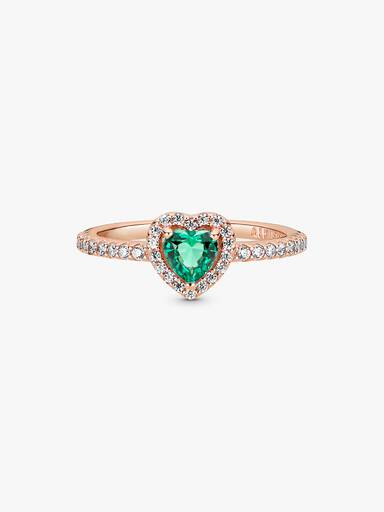 Anel Sparkling Elevated Heart