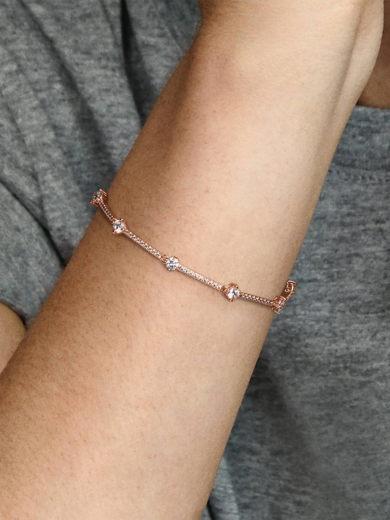 Pulseira Pavé Bars, Pandora Rose